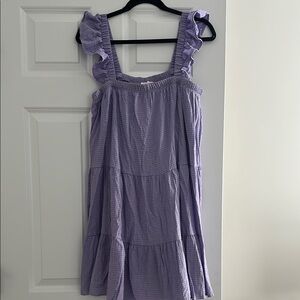 Pink Lily Purple Ruffle Strap Dress/Romper